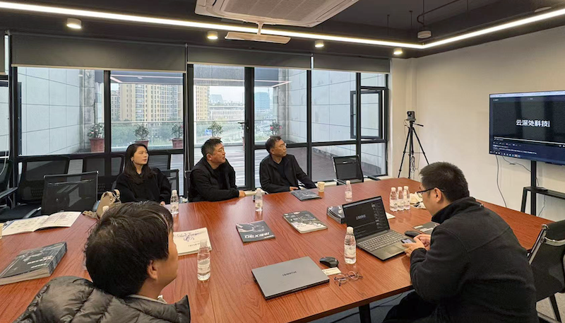 乐发总裁查磊一行赴杭州云深处科技有限公司考察交流